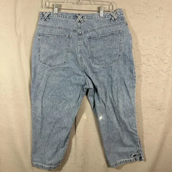 CJ Banks Womens Blue Capri Jeans Plus Size 16W - Picture 2 of 15